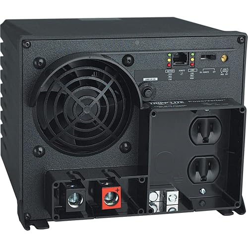 Tripp Lite Power Industrial Inverter, 1250W, 12VDC, 120V, RJ45, 5-15R, 2-Outlets for RVs, Trucks, Fleet Vehicles & Emergency Vehicles (PV1250FC) 1250W Standard
