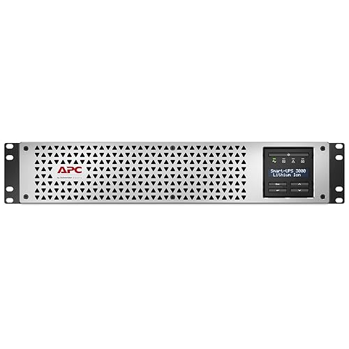 APC Smart-UPS 3000VA Lithium Ion UPS with Network Management Card, SMTL3000RM2UCNC, Pure Sine Wave, Network Uninterruptible Power Supply, 120V 3000VA No NMC UPS