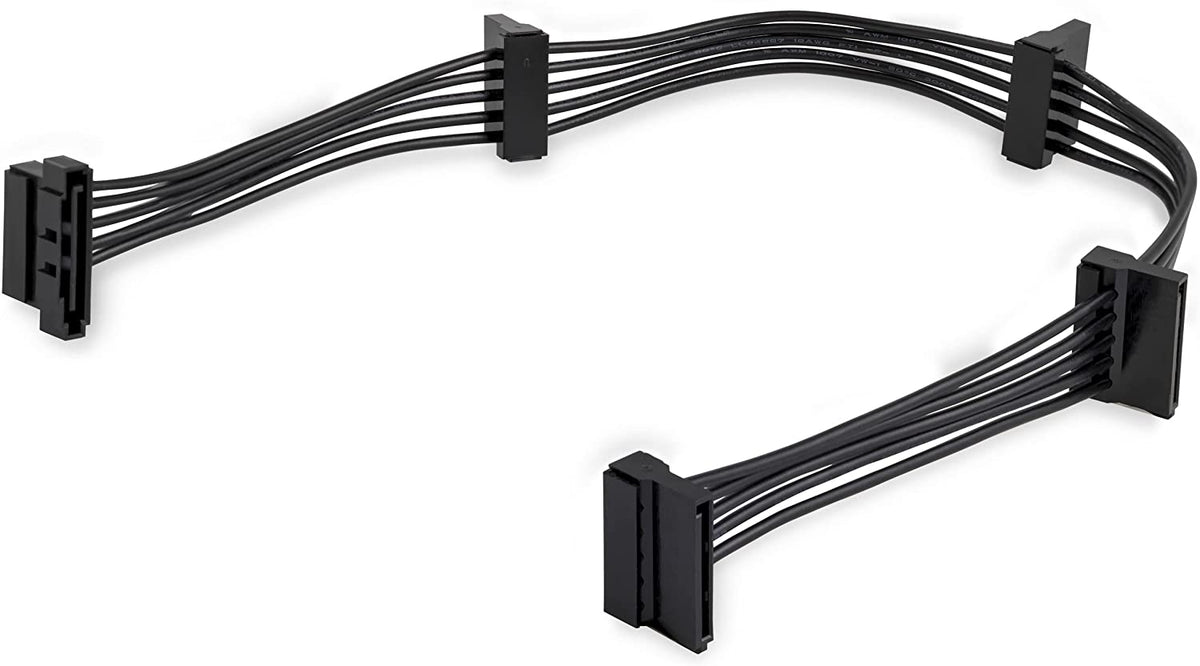 StarTech.com 15.7 in (400 mm) SATA Power Splitter Adapter Cable - M/F - 4x Serial ATA Power Cable Splitter (PYO4SATA) 1 SATA to 4x SATA