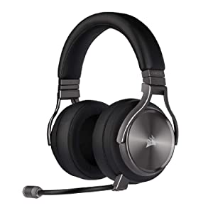 Corsair Gaming Virtuoso RGB Wireless SE High-Fidelity Gaming Headset, Gunmetal (NA Version), Black