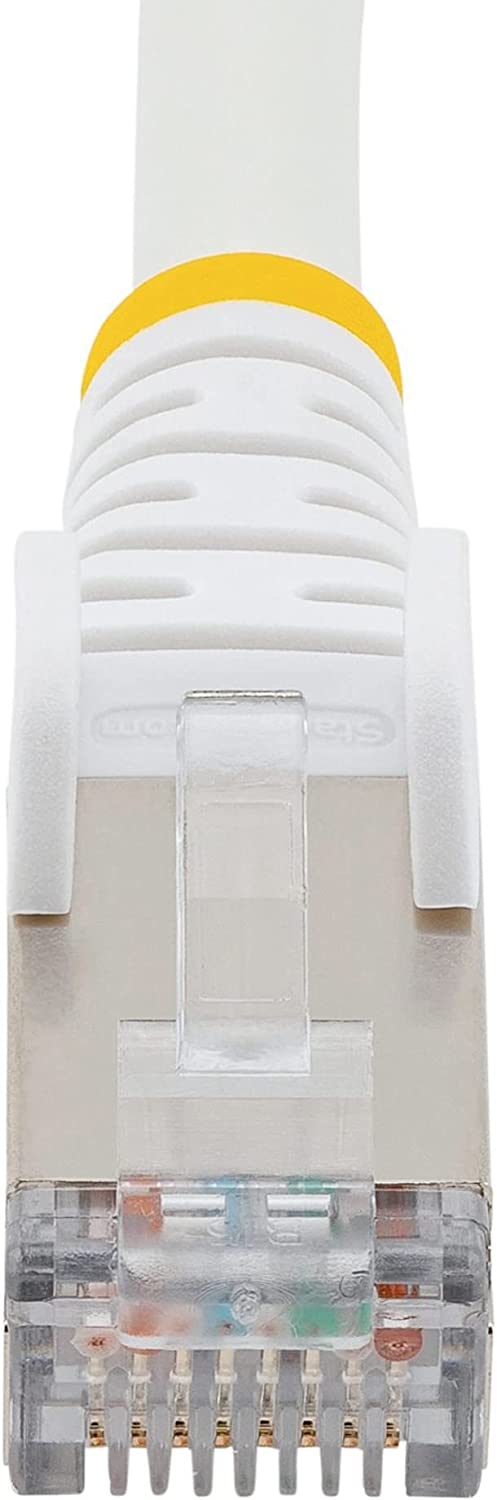 StarTech.com 9ft CAT6a Ethernet Cable - Low Smoke Zero Halogen (LSZH) - 10 Gigabit 500MHz 100W PoE RJ45 S/FTP White Network Patch Cord Snagless w/Strain Relief (NLWH-9F-CAT6A-PATCH)