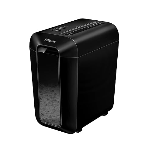 Fellowes LX65 10 Sheet Cross-cut Deskside Paper Shredder - Non-continuous Shredder - Cross Cut - 10 Per Pass - for shredding Staples, Paper, Paper Clip, Credit Card - 0.156" x 1.563" Shred Size - P-4 - 6 Minute Run Time - 20 Minute Cool Down Time