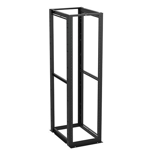 Panduit R4P 4-Post Cable Management Rack with 12-24 TPI Rails, Black