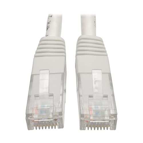 Tripp Lite 2ft Cat6 Gigabit Molded Patch Cable RJ45 M/M 550MHz 24 AWG White (N200-002-WH) 2 ft. White