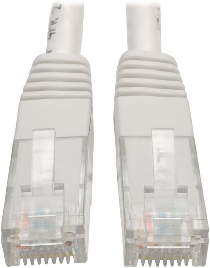 Tripp Lite Cat6 Cat5e Gigabit Molded Patch Cable RJ45 M/M 550MHz 25 ft. White