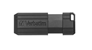 Verbatim 8GB Pinstripe USB Flash Drive - Black Black 0.4" x 0.8" x 2.1"
