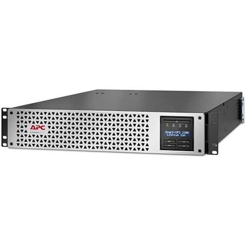APC 2200VA Lithium Ion UPS, SMTL2200RM2UC, Pure Sine Wave Rackmount UPS, 120V Uninterruptible Power Supply 2200VA No NMC UPS