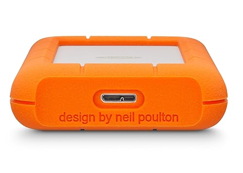 Lacie Rugged USB-C External Hard Drive 4000 GB Orange, Silver