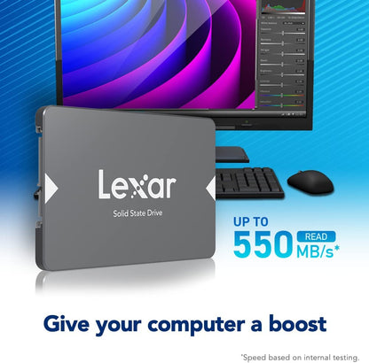 Lexar NS100 512GB 2.5” SATA III Internal SSD, Solid State Drive, Up to 550MB/s Read (LNS100-512RBNA) 512GB NS100 SATA3
