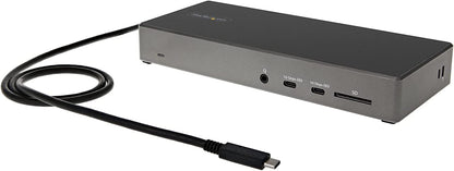 StarTech.com USB C Dock - Triple 4K Monitor USB Type-C Docking Station - 100W Power Delivery - DP 1.4 Alt Mode &amp; DSC, 2x DisplayPort 1.4/HDMI 2.0 - 6xUSB (2x 10Gbps), SD - Windows/Chrome (DK31C2DHSPD)