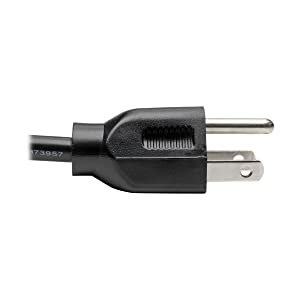 Tripp Lite Standard Computer Power Cord 10A,18AWG (NEMA 5-15P to IEC-320-C13) 3-ft.(P006-003),Black 3ft. Power Cord
