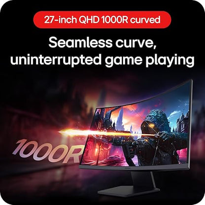 LG Ultragear™ 27GS75QN 27-inch Gaming Monitor | QHD (2560x1440) Display | IPS 1ms (GtG) | 180Hz (O/C 200Hz) Refresh Rate, Black 27" 2560 x 1440 IPS