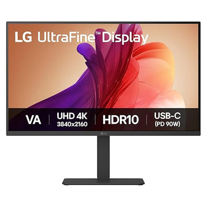 LG 32U720A 31.5” 4K UHD Ultrafine Monitor, VA Display, DCI-P3 90%, HDR10, USB-C 90W PD, 3-Side Borderless, LG Switch, Tilt/Height/Swivel Adjustable Stand – Black