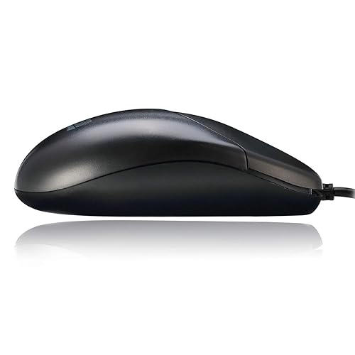 Adesso - Full-size Mouse - Optical - Cable - Black - USB Type C - 1200 dpi - Scroll Wheel - 3 Button(s) - Symmetrical - TAA Compliant