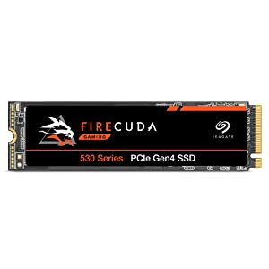 Seagate FireCuda 530 4TB Solid State Drive - M.2 PCIe Gen4 ×4 NVMe 1.4, speeds up to 7300 MB/s, Compatible PS5 Internal SSD, 3D TLC NAND, 1275 TBW, 1.8M MTBF, 3yr Rescue Services (ZP4000GM3A013) 4TB 530 NVMe - Gen 4