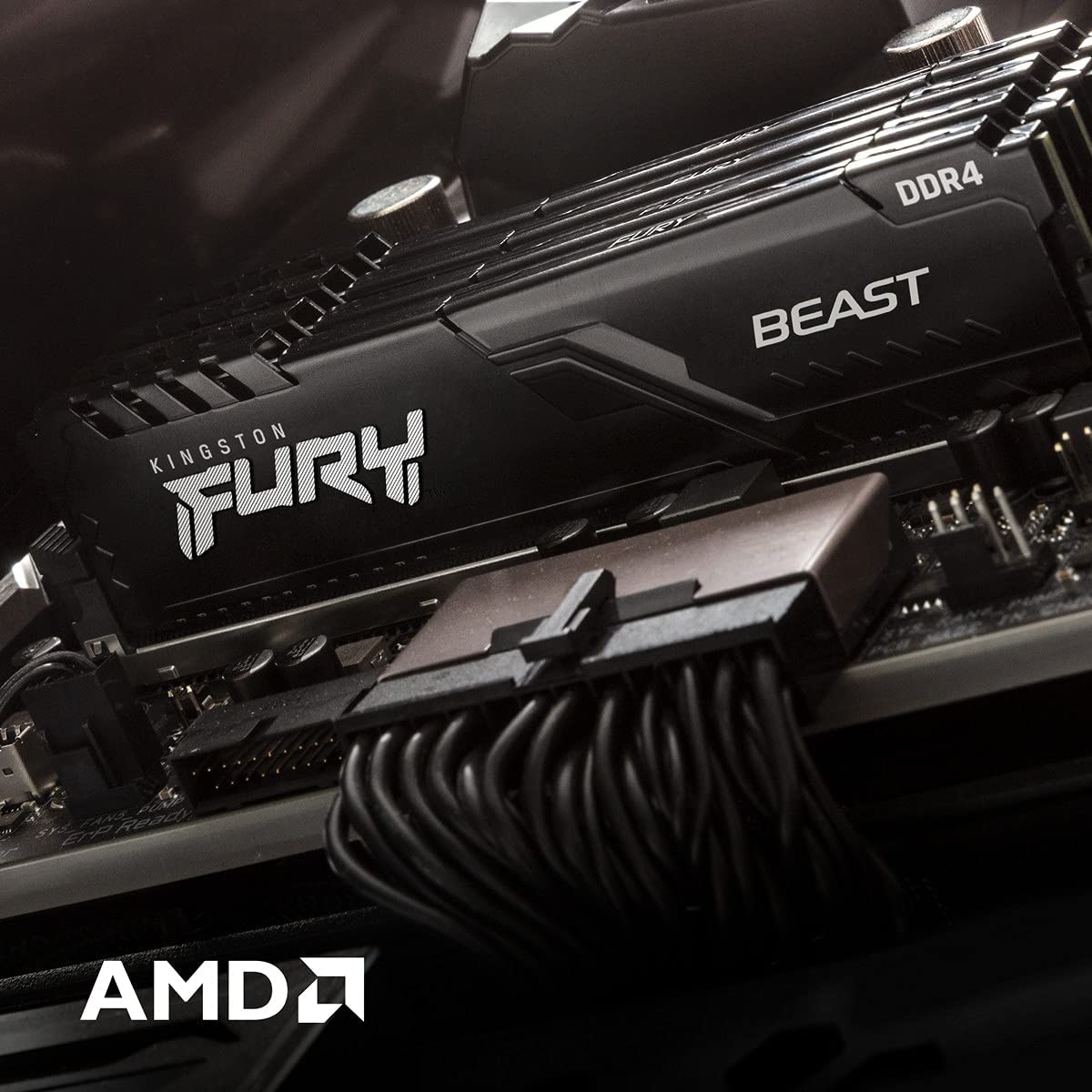 Kingston FURY Beast 64GB (2x32GB) 3600MHz DDR4 CL18 Desktop Memory Kit of 2 KF436C18BBK2/64, Black 3600MHz 64GB (2x32GB) Black