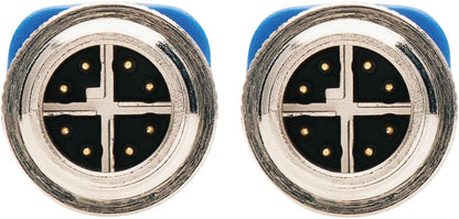 Tripp Lite M12 X-Code Cat6a Shielded Ethernet Cable, 10G F/UTP CMR-LP (M/M), IP68, 60W Power Over Ethernet, Blue, 16.4 Feet / 5 Meters, (NM12-6A1-05M-BL) M12 Cable 16.4 ft / 5M
