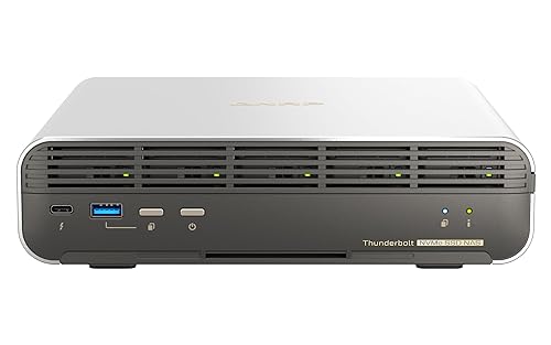 QNAP TBS-h574TX-i3-12G-US 5 Bay High-Performance E1.S All-Flash NASbook with Intel® Core™ Processor, Thunderbolt 4 and 10GbE (5G/2.5G/1G/100M/10M) Network Connectivity (Diskless) Intel core i3