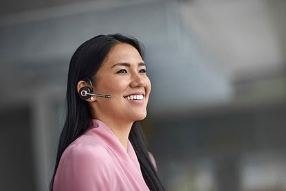 Jabra Engage 55 Convertible Wireless Headset with Ear Hook, Headband & Neckband, Link 400 USB-A DECT Adapter – Noise-Cancelling Micrphone, Extensive Range, Hearing Protection – UC Compatible – Black UC (USB-A) Convertible