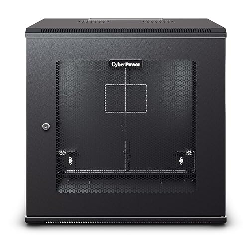 CyberPower Carbon CR12U61003 9U Wall Mount Rack Enclosure, Black