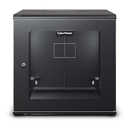 CyberPower Carbon CR12U61003 9U Wall Mount Rack Enclosure, Black