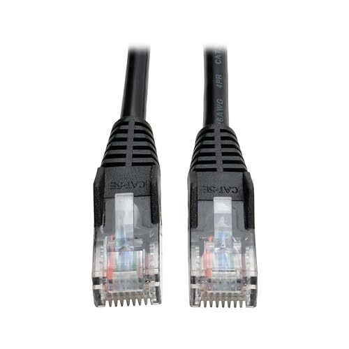 TRIPP LITE Cat5e 350MHz Snagless Molded Patch Cable, 100', Black 100 Feet Black