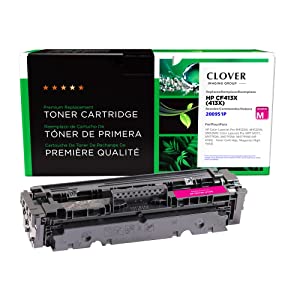 Clover imaging group Clover Remanufactured Toner Cartridge Replacement for HP CF413X (HP 410X) | Magenta | High Yield 5000 Magenta