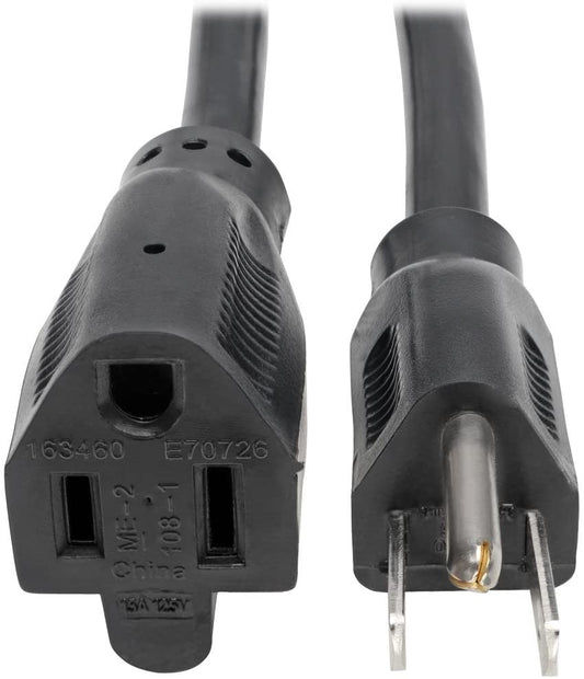 Tripp Lite Power Cord Extension Cable, Heavy Duty, 14AWG, 5-15P to 5-15R, 15A, 25' (P024-025) black 25 ft. Cord