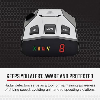 Cobra RAD 350 Laser Radar Detector - Long Range, False Alert Filter, OLED Display, Black