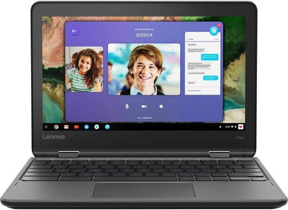 Lenovo 300e Chromebook 2nd Gen 81MB0065US 11.6" Touchscreen Convertible 2 in 1 Chromebook - HD - 1366 x 768 - Intel Celeron N4120 Quad-core (4 Core) 1.10 GHz - 8 GB RAM - 64 GB Flash Memory - Black