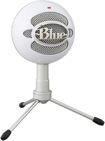 Blue microphones Blue Snowball iCE Plug 'n Play USB Microphone for Recording, Streaming, Podcasting, Gaming on PC and Mac, with Cardioid Condenser Capsule, Adjustable Desktop Stand and USB cable - White