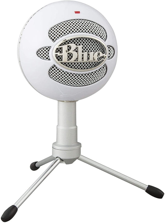 Blue microphones Blue Snowball iCE Plug 'n Play USB Microphone for Recording, Streaming, Podcasting, Gaming on PC and Mac, with Cardioid Condenser Capsule, Adjustable Desktop Stand and USB cable - White