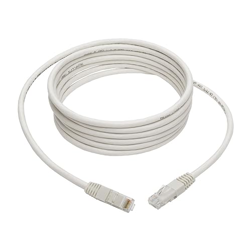 Tripp Lite 10ft Cat6 Gigabit Molded Patch Cable RJ45 M/M 550MHz 24AWG White (N200-010-WH) 10 ft. White