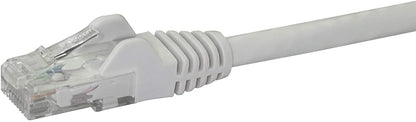 StarTech.com 100ft CAT6 Ethernet Cable - White CAT 6 Gigabit Ethernet Wire -650MHz 100W PoE++ RJ45 UTP Category 6 Network/Patch Cord Snagless Fluke Tested UL/TIA Certified (N6PATCH100WH) White 100 ft / 30 m 1 Pack