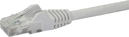 StarTech.com 3ft CAT6 Ethernet Cable - White CAT 6 Gigabit Ethernet Wire -650MHz 100W PoE RJ45 UTP Network/Patch Cord Snagless w/Strain Relief Fluke Tested/Wiring is UL Certified/TIA (N6PATCH3WH) White 3 ft / 0.9 m 1 Pack