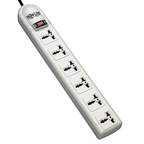 Tripp Lite Surge 6 Universal Outlets/CEE Plug 230V 750 Joules - Surge protector - 10 A - AC 230 V - output connectors: 6 - France, Germany - light gray