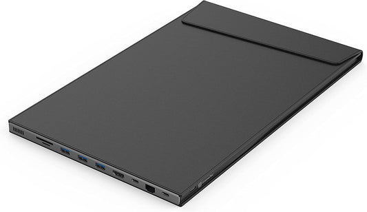 XtremeMac Sleeve - Portable MacBook Pro 13 Sleeve with Integrated USB C hub, 9 Connections - high-end multiport Adapter with 1x Ethernet, 3X USB 3.0, 2X USB-C, 1x 4K HDMI, SD / TF Card Reader