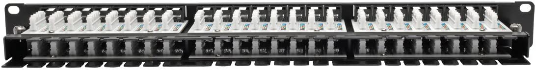 Tripp Lite 48-Port 1U Rack-Mount Cat5 Cat5e Patch Panel, 110, RJ45, Ethernet (N052-048-1U) 48 Port (1U)