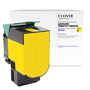 Clover imaging group Clover Remanufactured Yellow Toner Cartridge Replacement for Lexmark CS317/CS417/CS517 |