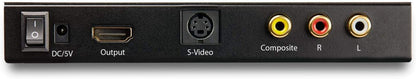 StarTech.com S-Video or Composite to HDMI Converter with Audio - 720p - NTSC &amp; PAL - Analog to HDMI Upscaler - Mac &amp; Windows (VID2HDCON2)