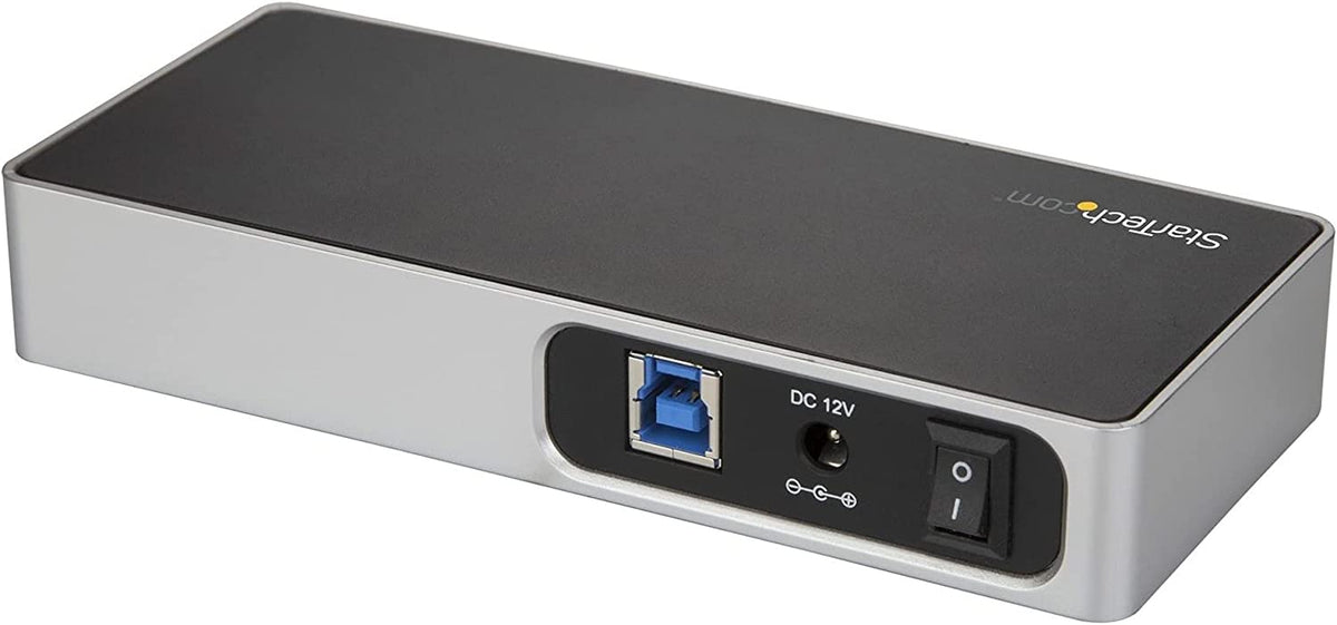 StarTech.com 7 Port USB C Hub with Fast Charge Port - USB-C to 5X USB-A 2X USB-C (USB 3.0 SuperSpeed 5Gbps) - Self Powered USB 3.1 Gen 1 Type-C Hub w/Power Adapter - Desktop/Laptop Hub (HB30C5A2CSC) 0.9"x2.6"x5.9" Black, Silver
