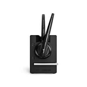 EPOS Enterprise Sennheiser Impact D 10 Phone II (1000996) Wireless DECT Mono Ear Convertible Headset for Connection to a Desk Phone, Black