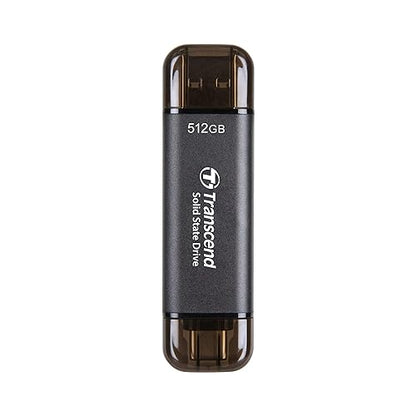 Transcend 512GB Portable SSD, ESD310C, USB 10Gbps with Type-C and Type-A TS512GESD310C
