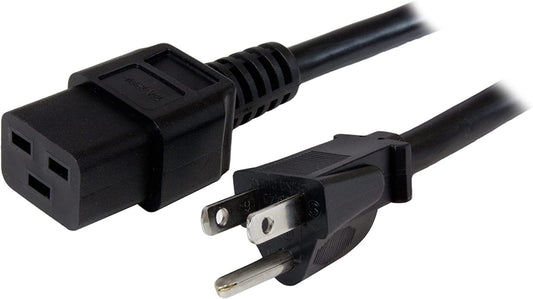 StarTech.com 6ft (1.8m) Heavy Duty Power Cord, NEMA 5-15P to C19 AC Power Cord, 15A 125V, 14AWG, Computer Power Cord, Heavy Gauge Power Cable for PDUs and Network Equipment, UL Listed (PXT515C19146) 6 ft / 2m 14 AWG