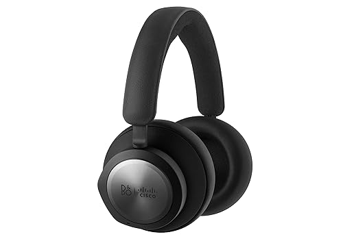 Cisco | Bang & Olufsen Cisco 980, Wireless Dual Over-Ear Bluetooth Headset with Case, USB-A HD Adapter, Active Noise Cancellation, Black Anthracite, 1-Year Limited Liability Warranty, HS-WL-980-BUNA-C