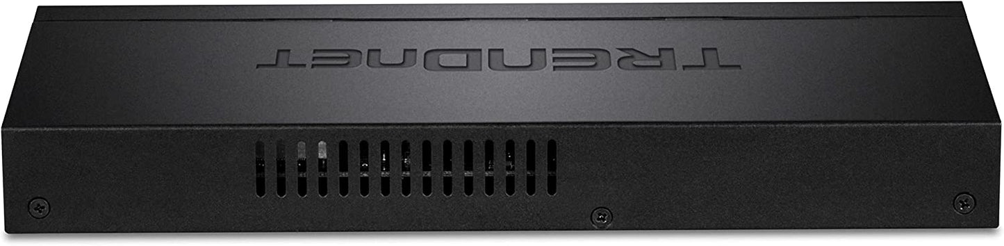 TRENDnet 8-Port Gigabit PoE+ Switch, 120W PoE Power Budget, 16Gbps Switching Capacity, IEEE 802.1p QoS, DSCP Pass-Through Support, Fanless, Wall Mountable, Lifetime Protection, Black, TPE-TG84