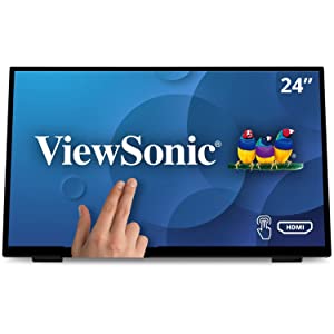 ViewSonic TD2465 24 Inch 1080p IPS Touch Screen Monitor with Advanced Ergonomics, HDMI and USB Inputs