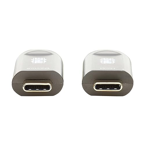 Tripp Lite USB-C Fiber (10 Gbps) Data Cable, Backward Compatible USB 3.2 Active Optical Cable, Male to Male, Plenum-Rated for Wall Installations, 33 Feet / 10 Meters, 3-Year Warranty (U420F-10M-D321)