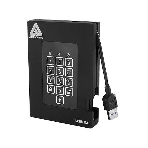 Apricorn Aegis Fortress FIPS 1 TB 140-2 Level 2 Validated 256-Bit Encrypted USB 3 External SSD (A25-3PL256-S1000F)