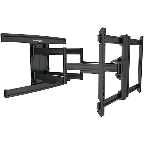 StarTech.com TV Wall Mount Supports up to 100 inch VESA Displays - Low Profile Full Motion TV Wall Mount for Large Displays - Heavy Duty Adjustable Tilt/Swivel Articulating Arm Bracket (FPWARTS2) 37-100 Full-Motion